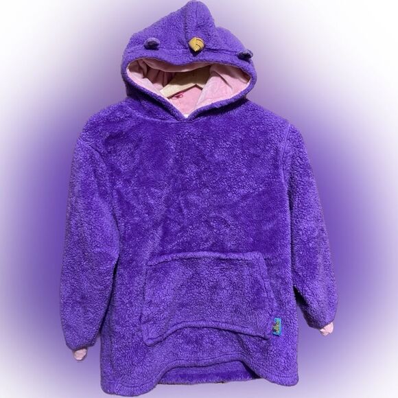 Huggle Pets Rainbow Unicorn Animal Hoodie Plush Girls Pullover Purple OSFM Kids - Picture 2 of 15